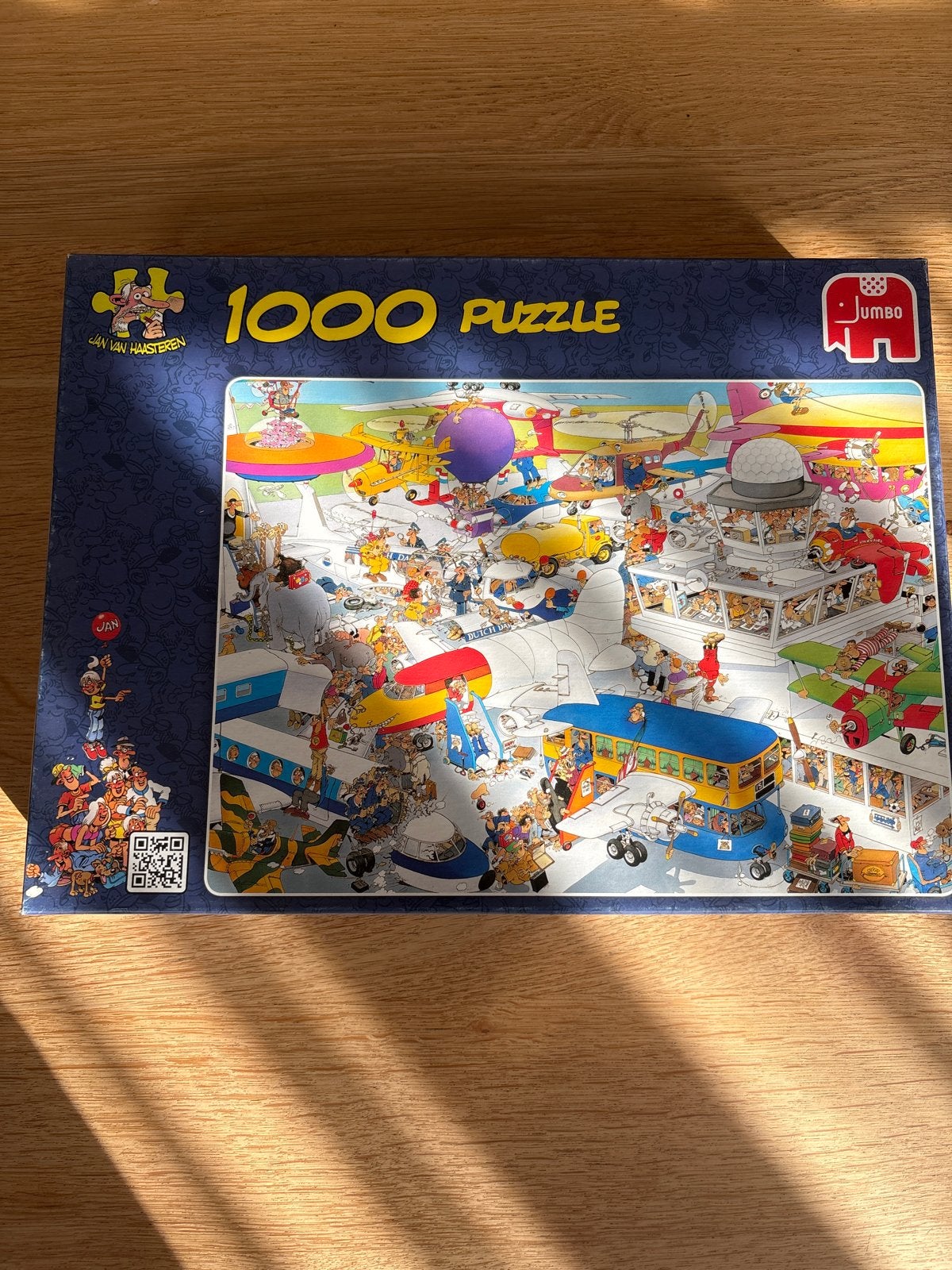 Jan van Haasteren 1000 stukjes puzzel - Vliegveld, Ophalen, 500 t/m 1500 stukjes, Zo goed als nieuw, Legpuzzel