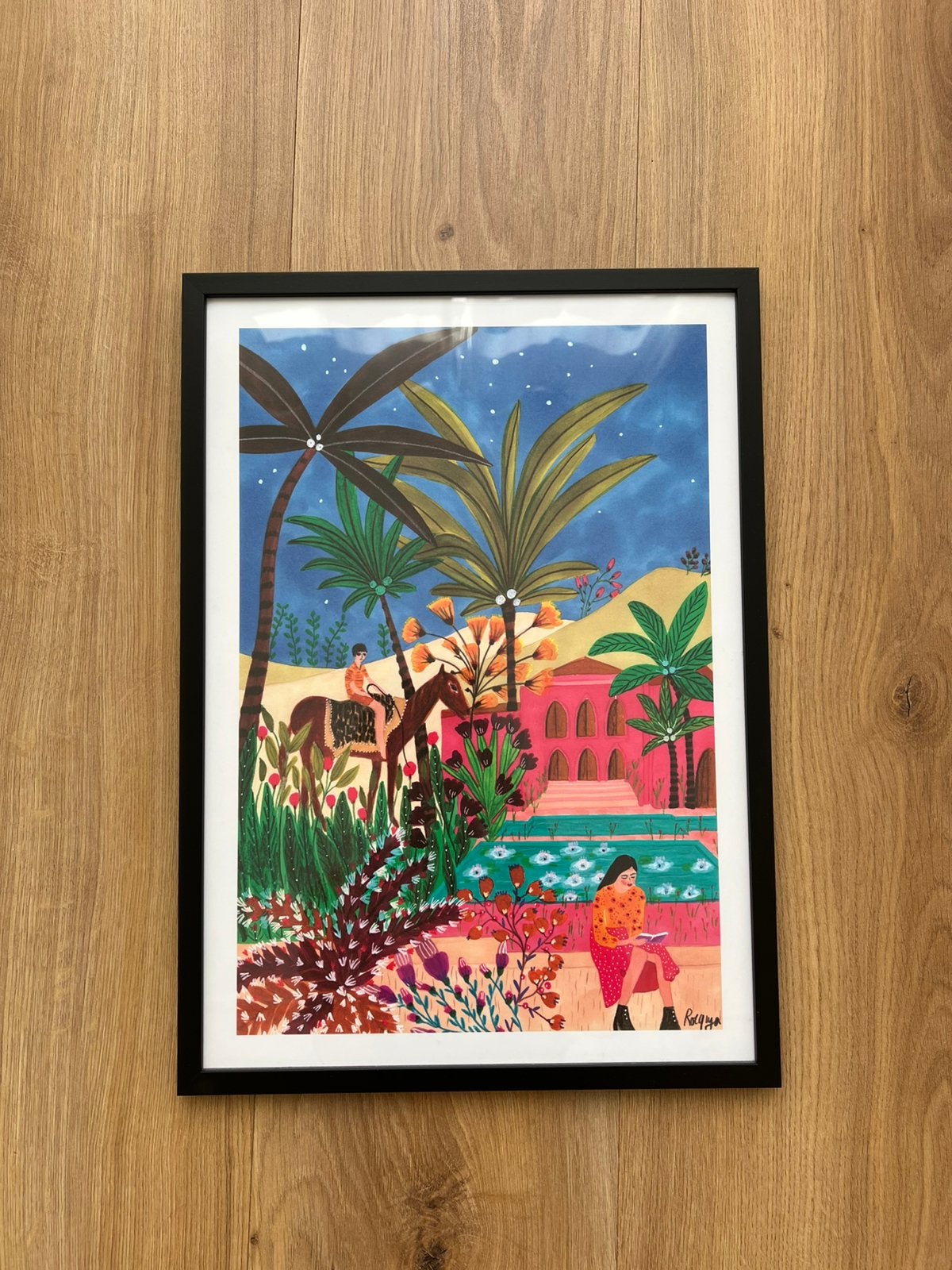 Originele Roeqiya Fris art print 30x40 cm, Ophalen, Papier/karton, Print, Bloemen