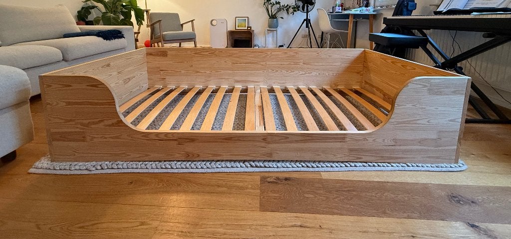 Petit puck montessori bed, Ophalen, 85 tot 100 cm, Gebruikt, Lattenbodem