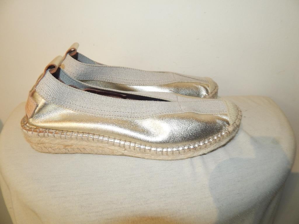 Shabbies Amsterdam gouden instappers comfort mt 40, Overige kleuren, Shabbies Amsterdam, Verzenden, Instappers