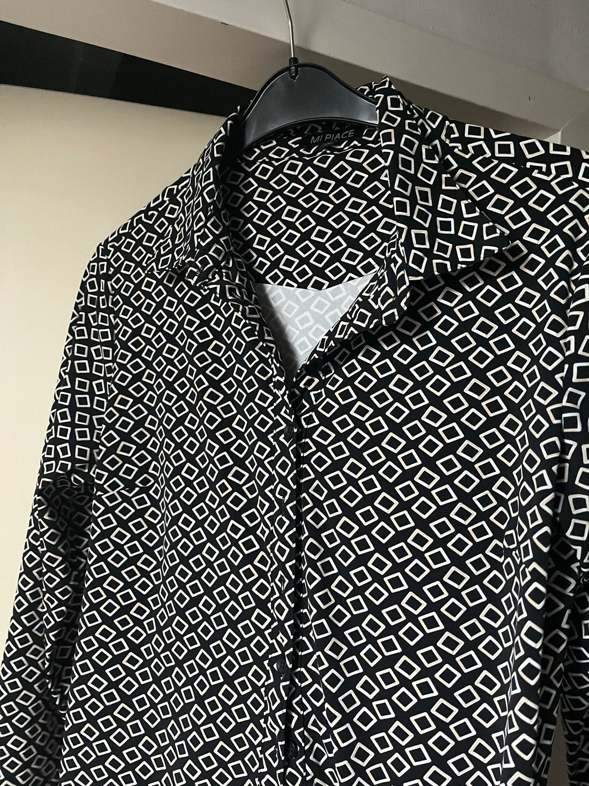 Mi Piace blouse met ruitjespatroon - Maat XL, Ophalen of Verzenden, Zo goed als nieuw, Maat 46/48 (XL) of groter, Zwart