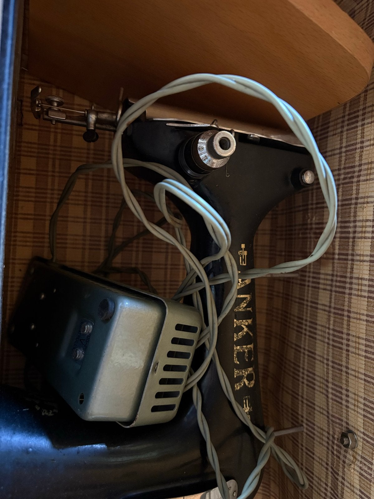 Vintage Anker Naaimachine in Houten Koffer, Ophalen