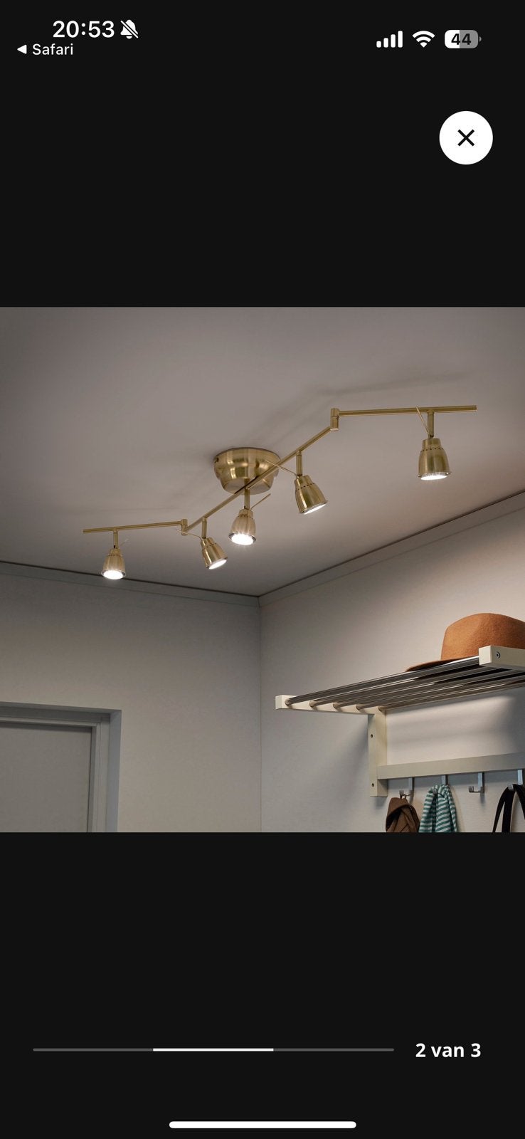 IKEA BAROMETER plafondlamp 5 spots, Ophalen, Zo goed als nieuw