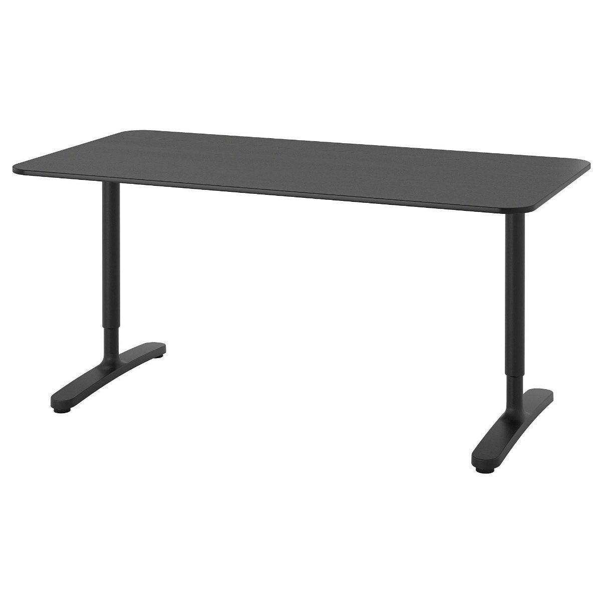 Ikea bekant bureau zwart hout, Huis en Inrichting, Ophalen, Zo goed als nieuw