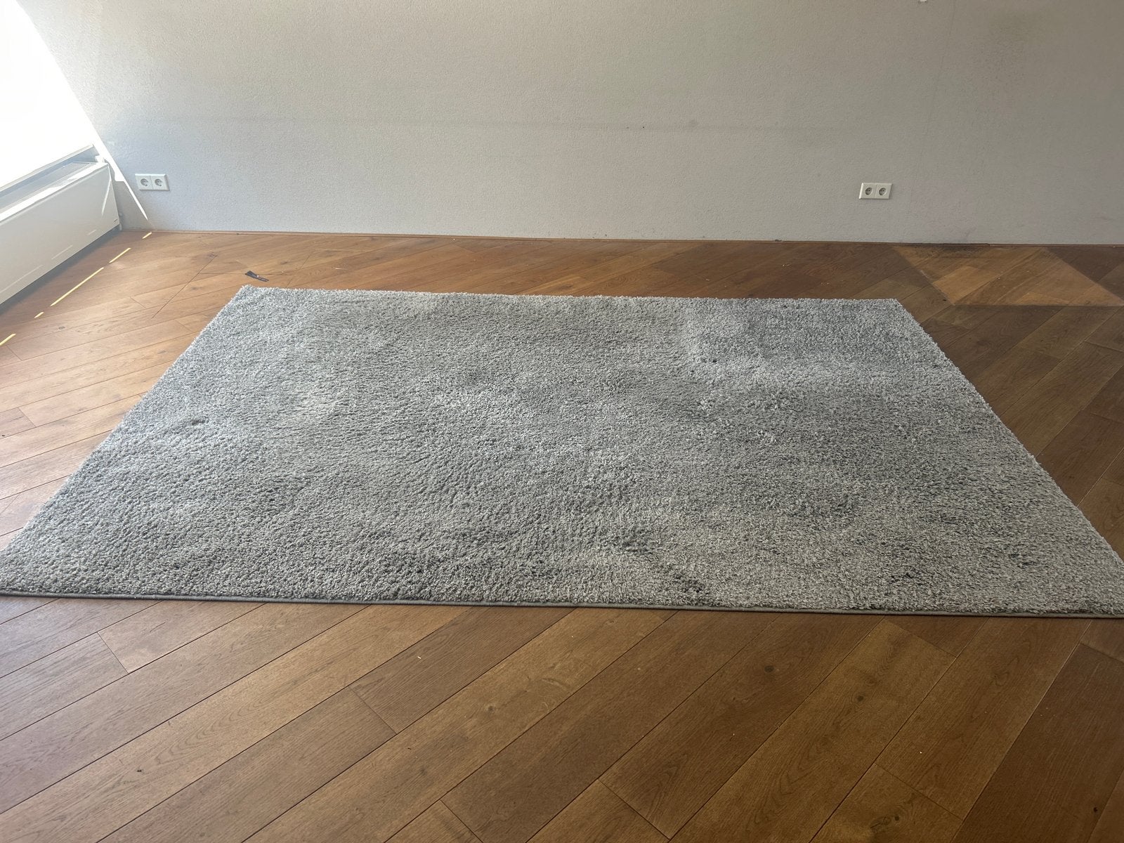 Hoogpolig vloerkleed 2x2,90 grijs, Ophalen, Gebruikt, 200 cm of meer, Grijs