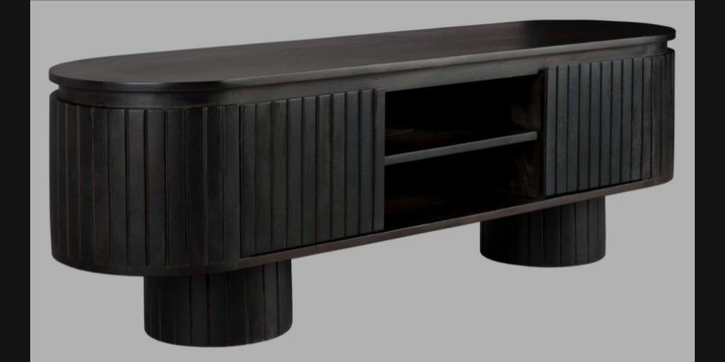 Dutchbone Kenji TV-meubel/Sideboard - donkerbruin, Huis en Inrichting, Kasten | Televisiemeubels, Ophalen, 100 tot 150 cm, Modern, Scandinavisch, Industrieel