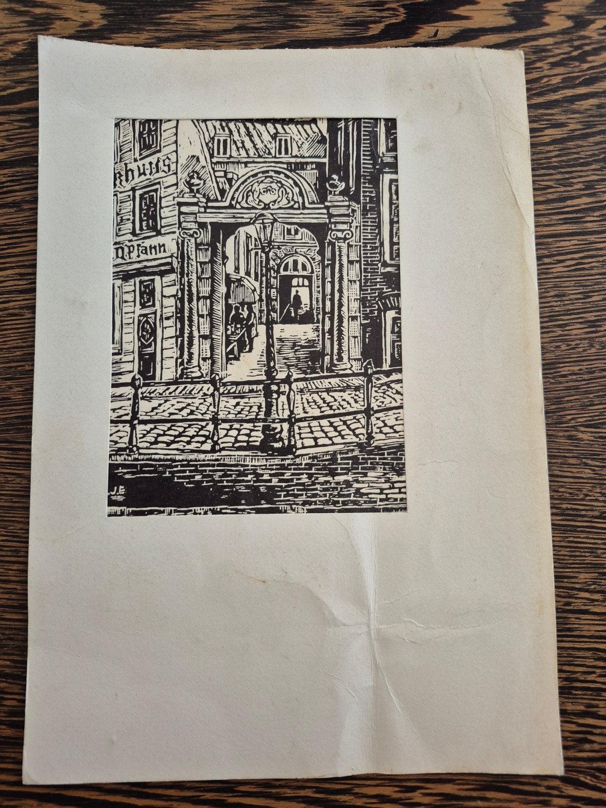 Oudemanhuispoort Houtsnede door Joh. Eshuis, Ophalen of Verzenden
