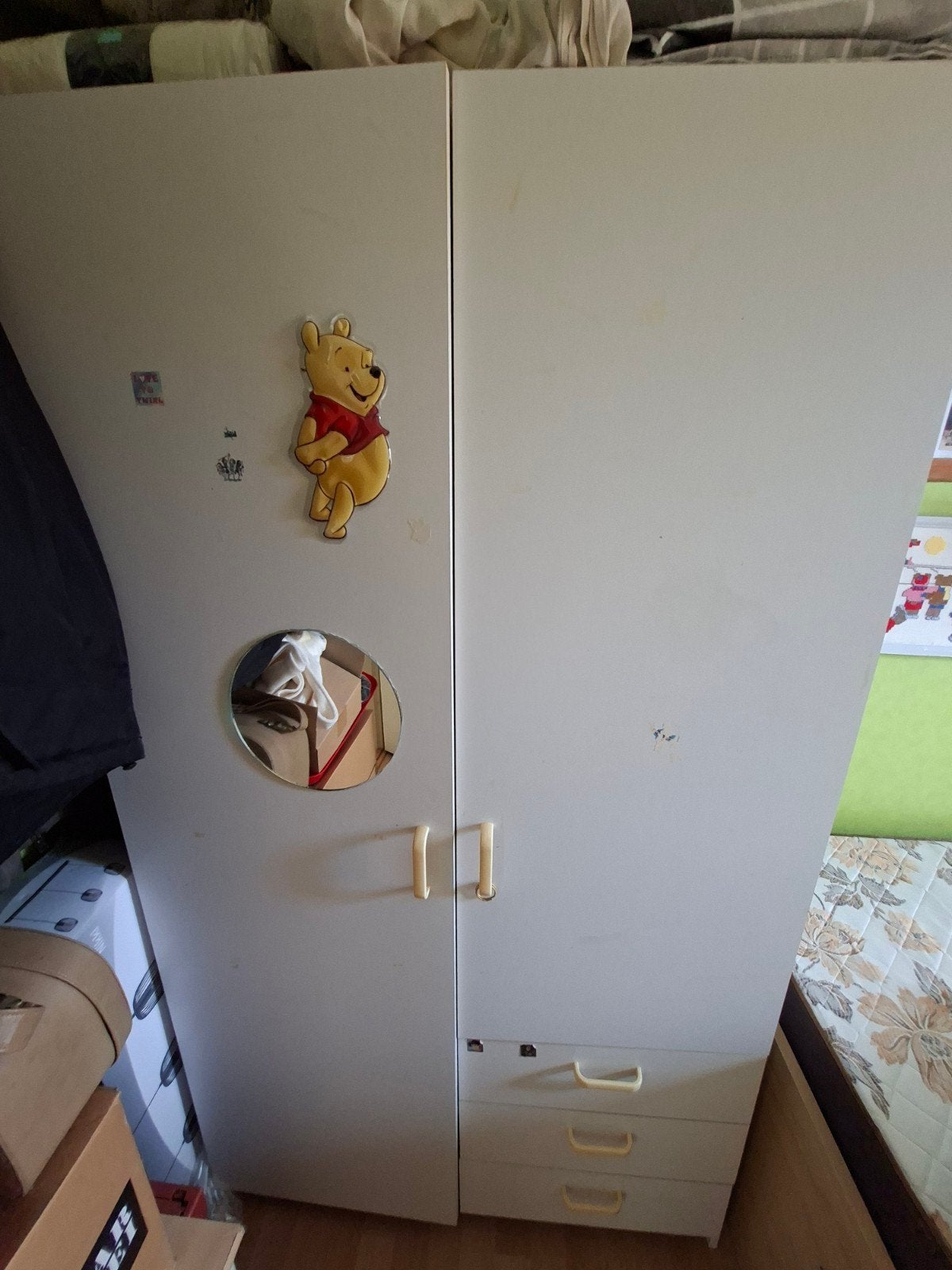 witte kledingkast, Huis en Inrichting, Kasten | Kledingkasten, Gebruikt, 150 tot 200 cm, 50 tot 75 cm, 50 tot 100 cm