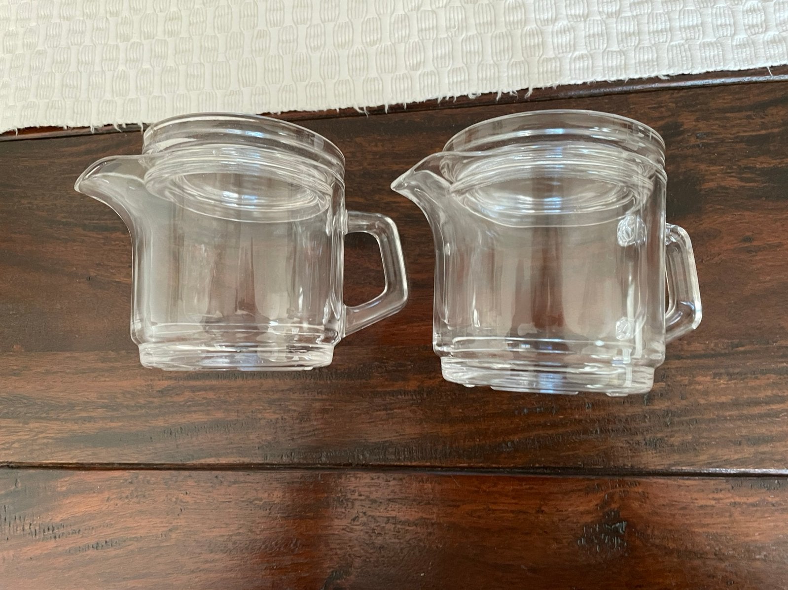 Tea for one glazen mini theepotje DE 2 stuks, Glas of Glazen, Overige merken, Vintage, Nieuw
