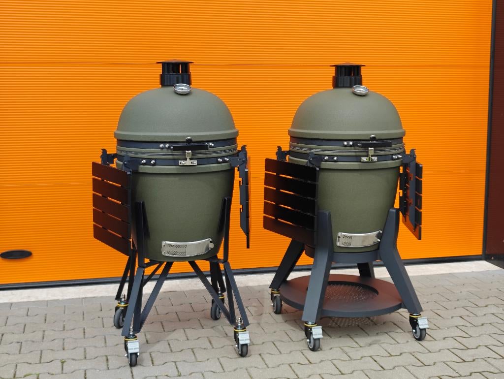 EXPLODE BBQ – Kamado Large 21.5″ – Urban Olive - Compleet!, Met accessoires, Nieuw, Ophalen of Verzenden, Info@kamadocompleet.nl