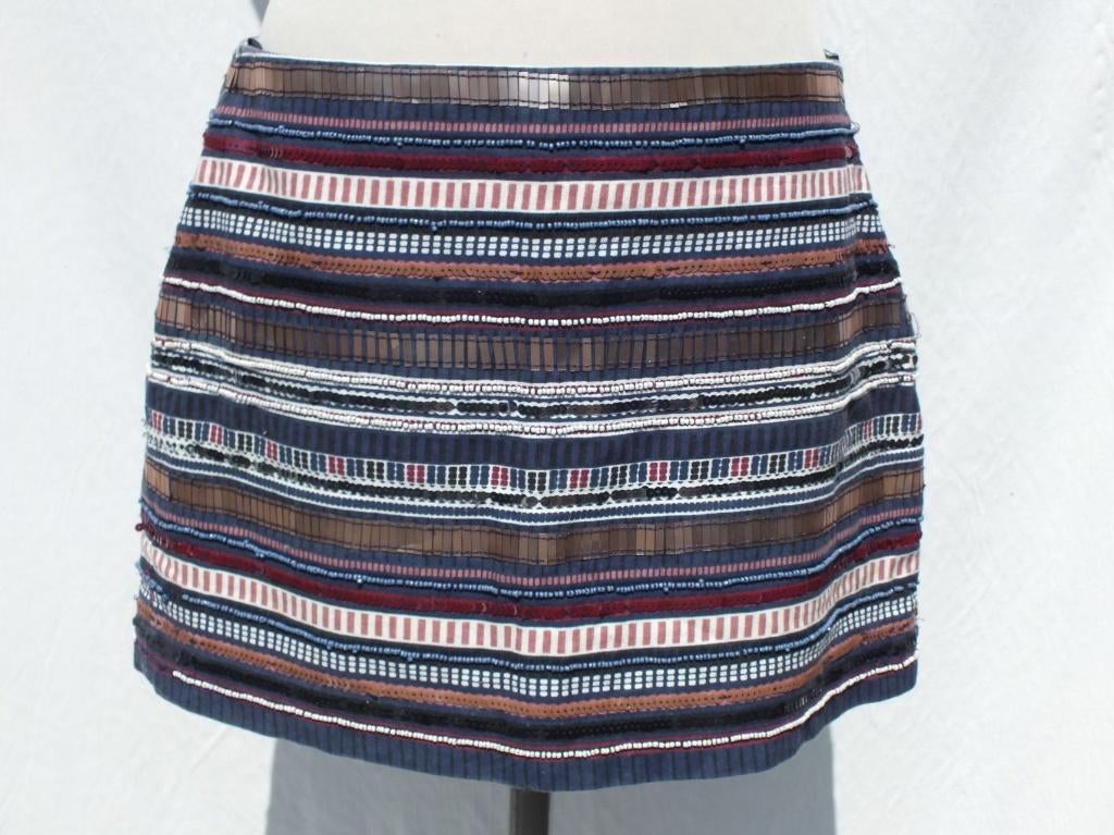 Prachtige mini rok, Pailettjes, kralen. Mt L. Merk Zara, Kleding | Dames, Rokken, ., Zwart, Maat 42/44 (L), Ophalen of Verzenden