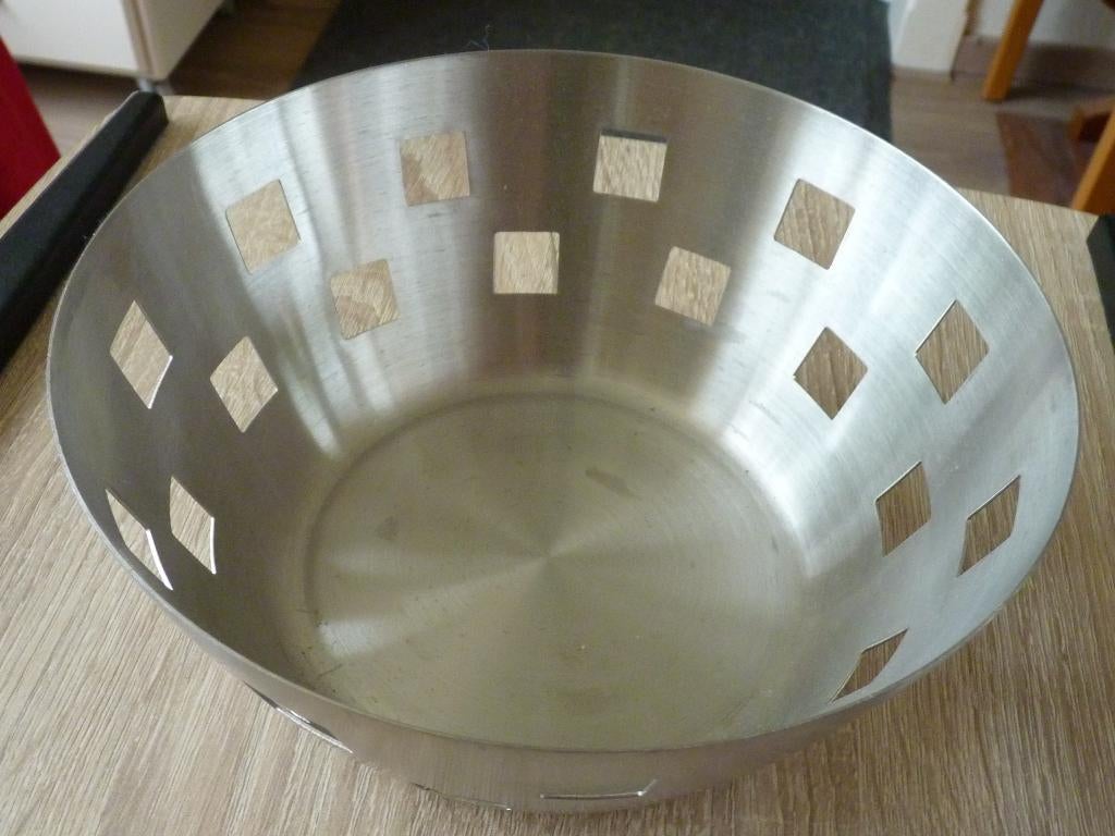 Decoratieve rvs schaal, Overige materialen, Schaal, Rond, Ophalen of Verzenden