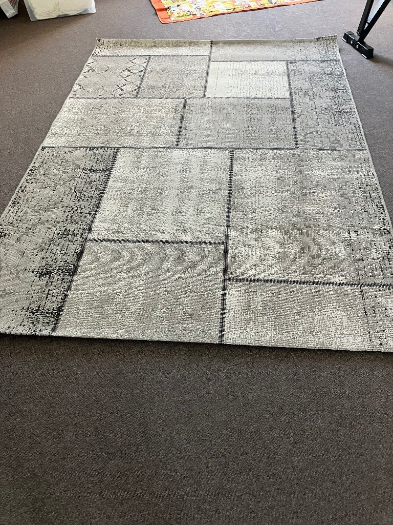 Waterbestendig tuinkleed - Grijs patchwork design, Ophalen, Gebruikt