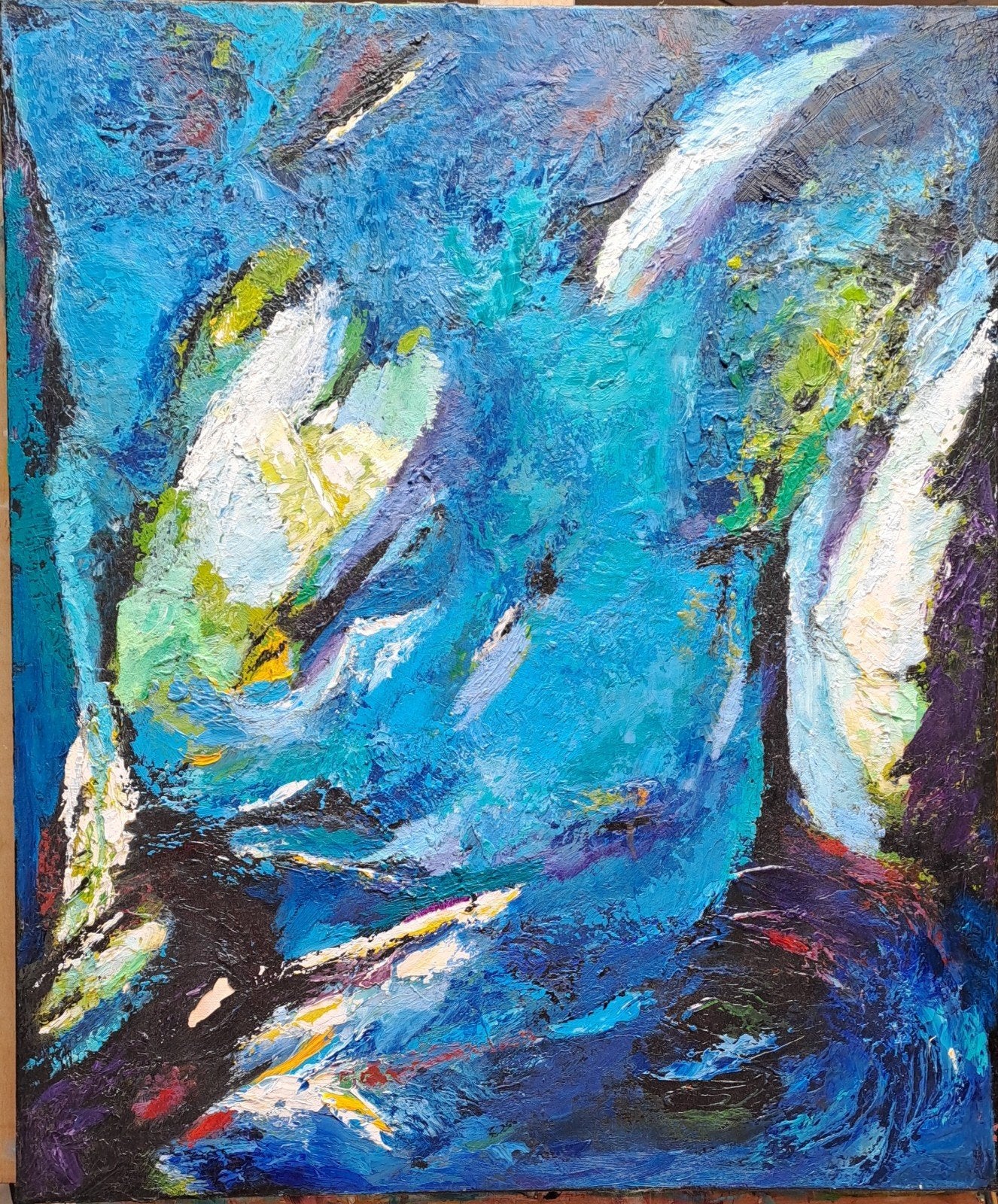 Kosmos, Antiek en Kunst, Kunst | Schilderijen | Abstract, Ophalen of Verzenden