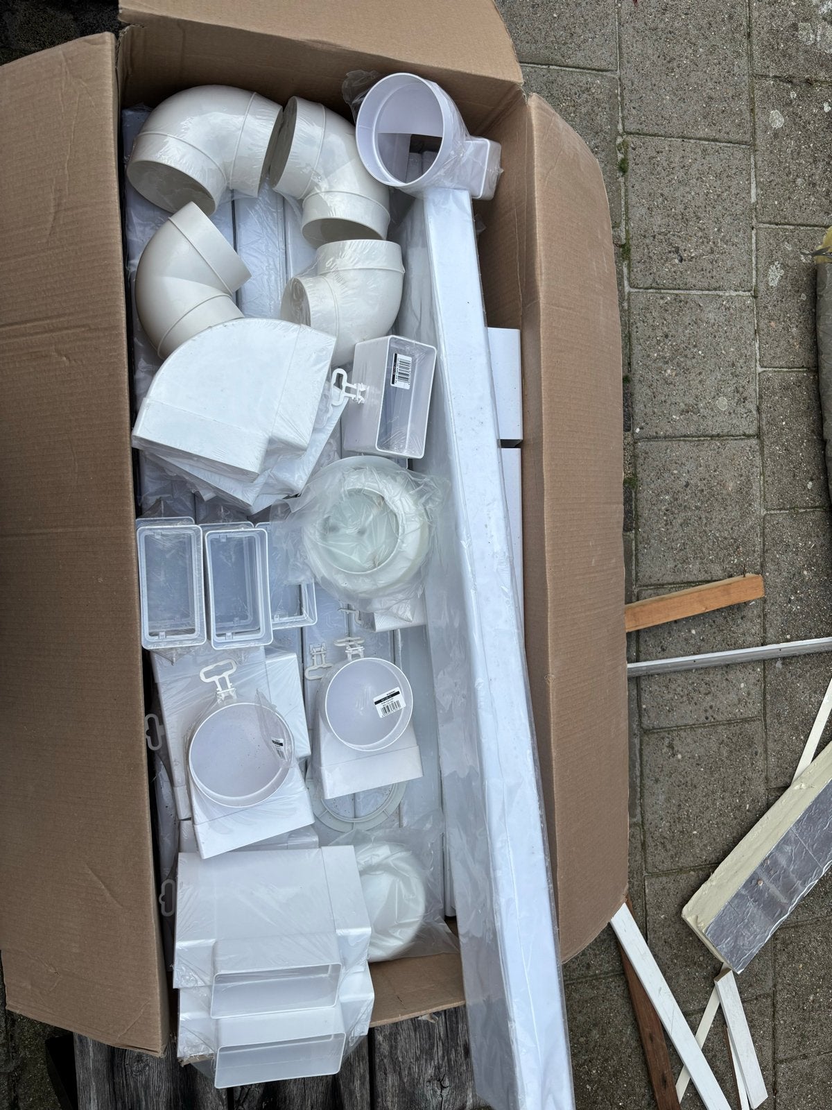 Ventilatiekanaal en afzuiging set - 8,5 meter kanaal, Doe-het-zelf en Verbouw, Ophalen of Verzenden, Gebruikt, Ventilator en Afzuiger