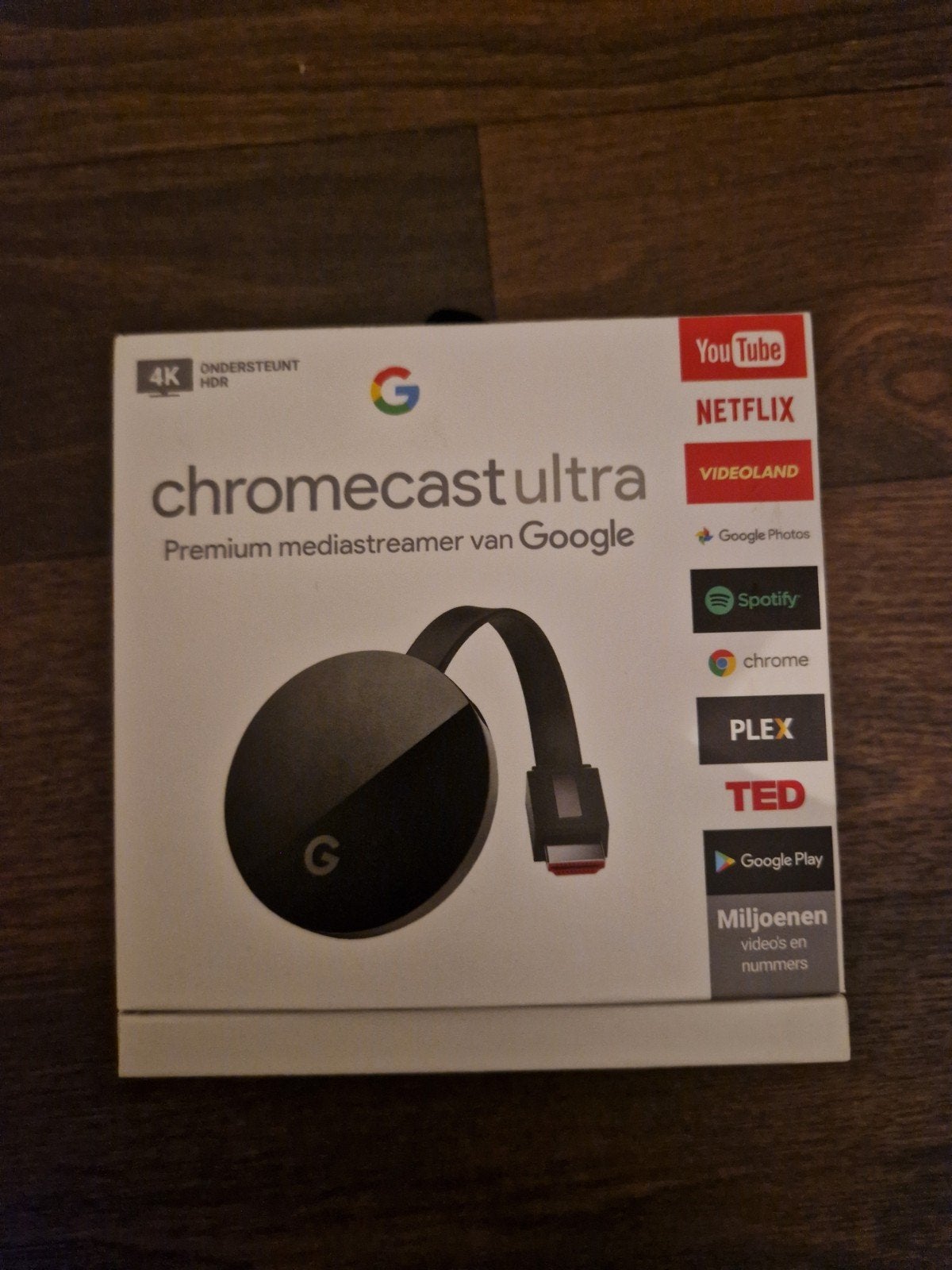Google Chromecast Ultra 4K Mediaspeler, Audio, Tv en Foto, Ophalen of Verzenden, Zo goed als nieuw, HDMI, Zonder harde schijf