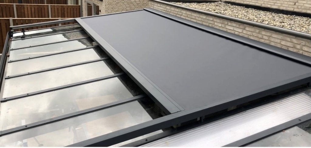 TOPSTAAT Veranda Zonwering 506x406 ZELF demonteren, Ophalen, 450 cm of meer, Elektrisch, Zo goed als nieuw