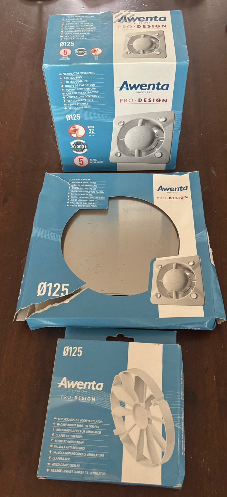 Awenta Pro Design Ventilator/Afzuiger Ø125 Nieuw, Ophalen of Verzenden, Nieuw, Ventilator en Afzuiger