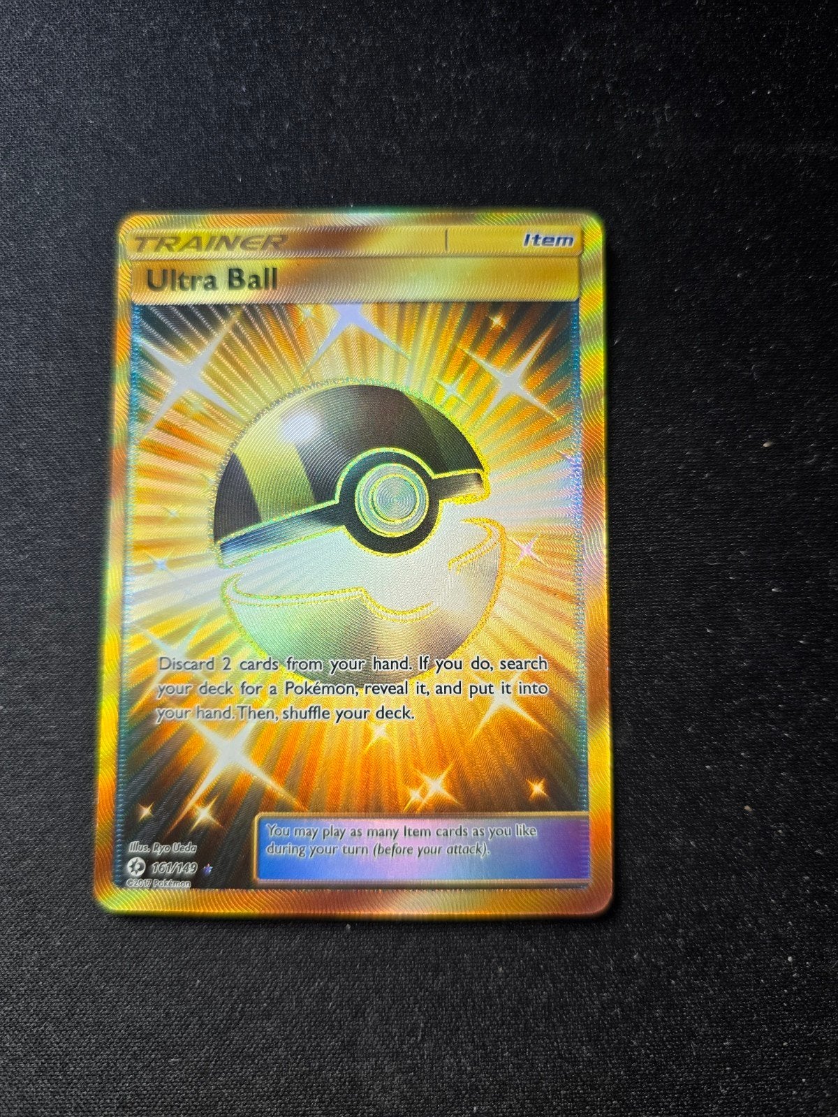 Pokémon Ultra Ball Trainer Kaart (Foil), Hobby en Vrije tijd, Ophalen of Verzenden, Zo goed als nieuw, Losse kaart, Foil