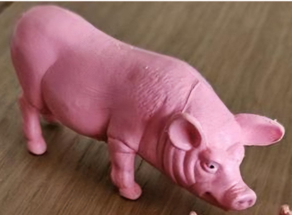 Varken, roze, gaaf ca.10cm, harde kunststof, verzamelen !, Verzamelen, Beelden en Beeldjes, Ophalen of Verzenden, Zo goed als nieuw