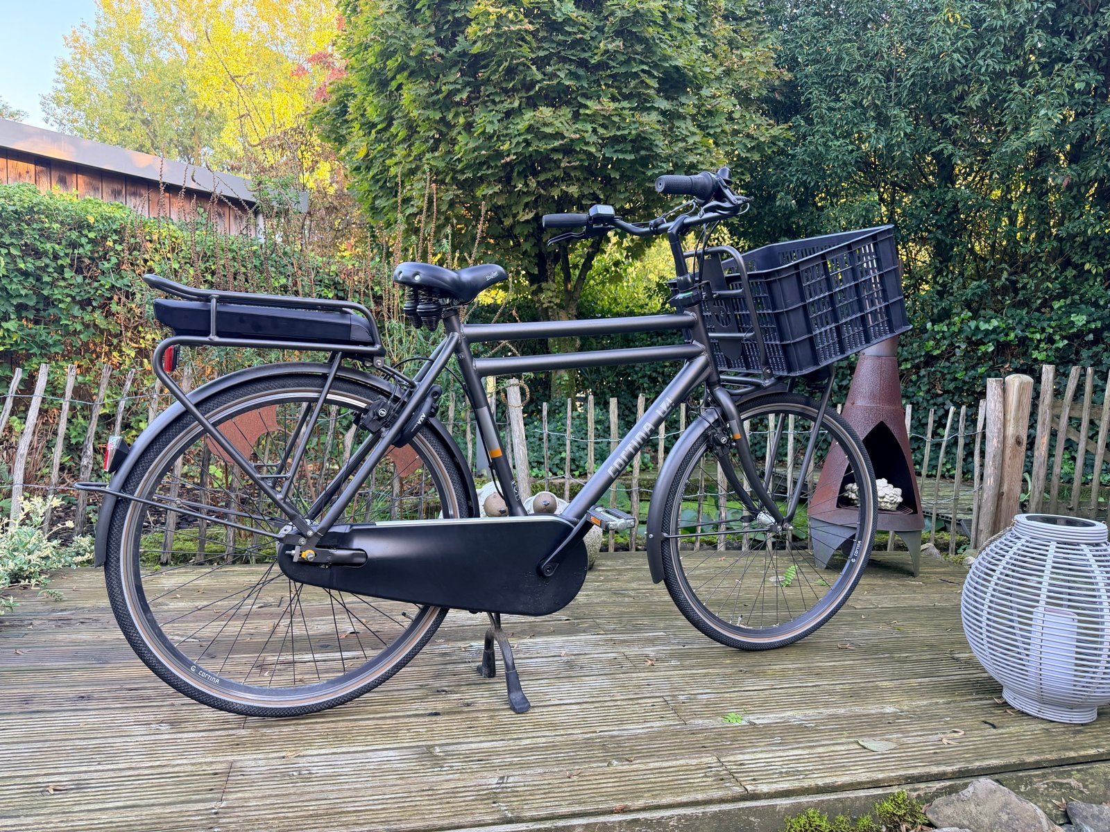 Cortina elektrische transportfiets - Bosch middenmotor 500Wh, Fietsen en Brommers, Ophalen of Verzenden, Zo goed als nieuw, 50 km per accu of meer
