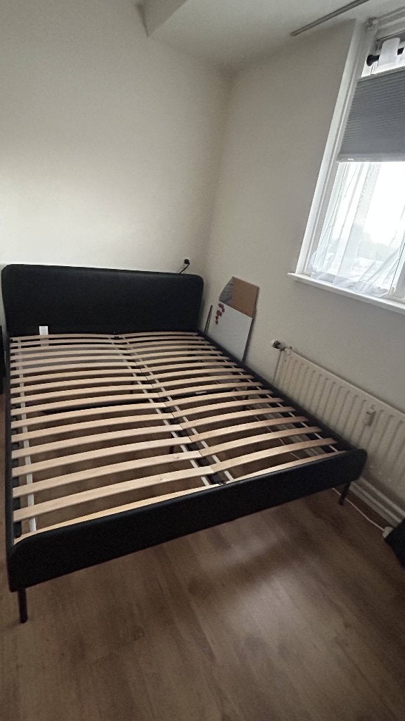 Bed, Ophalen, Gebruikt, Zwart, Tweepersoons