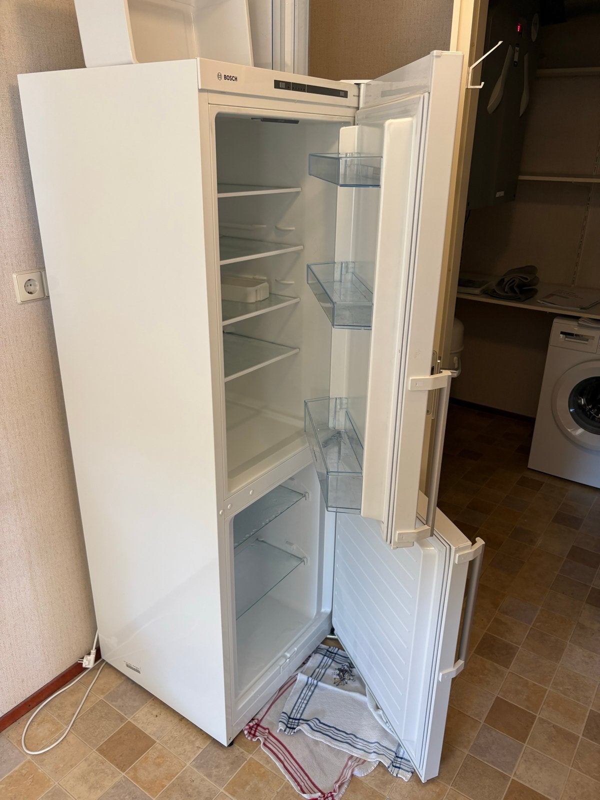 Bosch Koel-vriescombinatie KGV33VWEP/01 - Wit, Gebruikt, Ophalen, Gebruikt, 200 liter of meer, 60 cm of meer