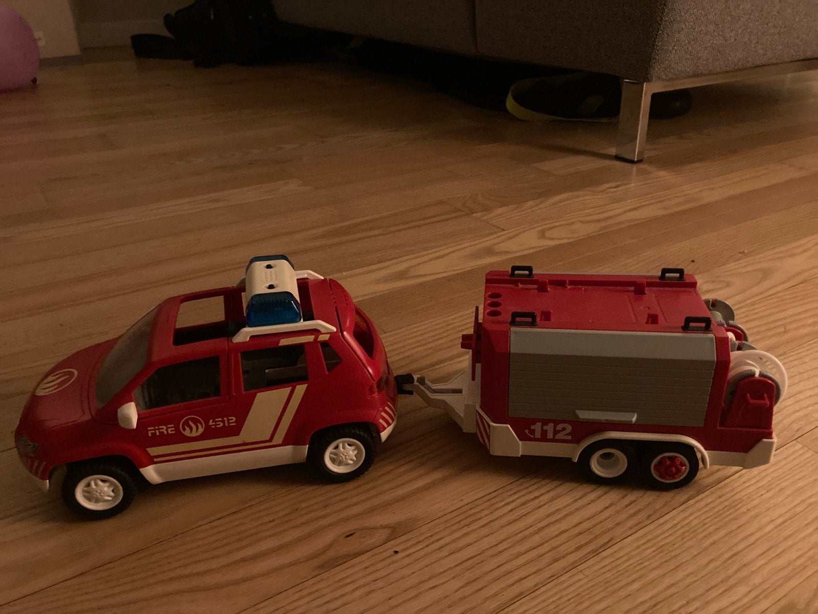 Playmobil Brandweer Voertuig met Aanhanger, Ophalen, Gebruikt, Jongen of Meisje