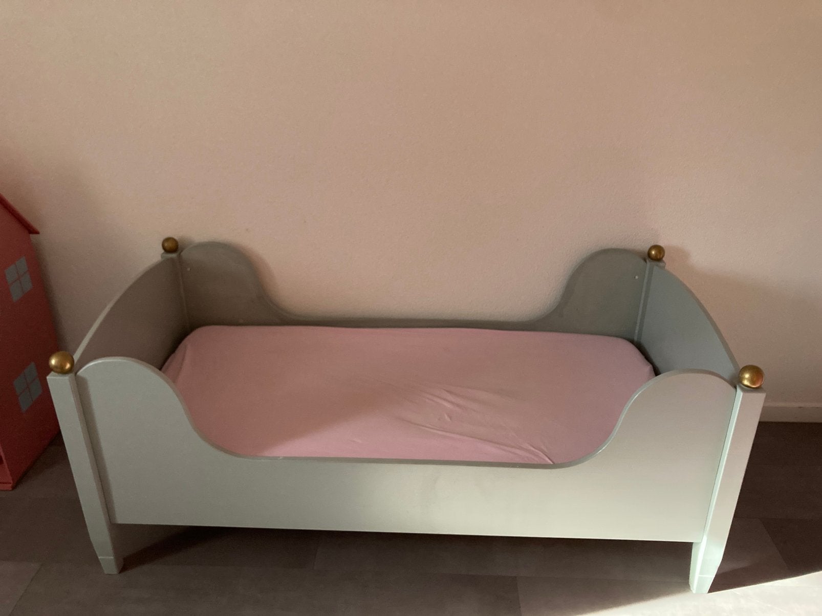 Houten peuterbed, Kinderen en Baby's, Kinderkamer | Bedden, Gebruikt, 70 tot 85 cm, 140 tot 160 cm, Ophalen