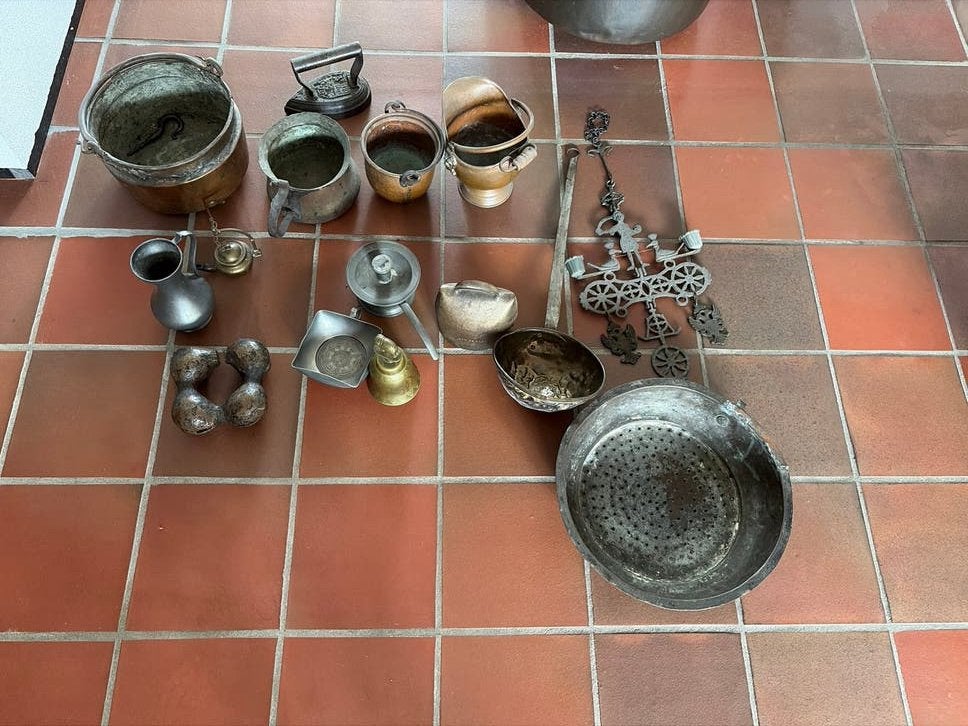 Antieke koperen, bronzen en tinnen collectie, Antiek en Kunst, Antiek | Koper en Brons, Ophalen, Koper