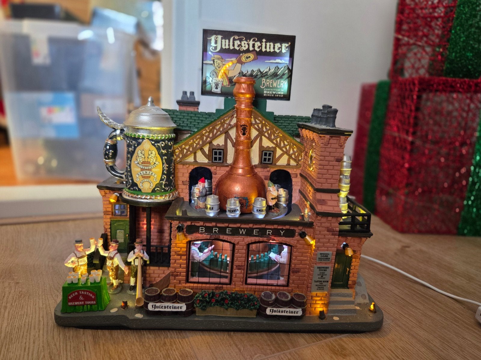 Lemax kersthuisje Yulesteiner brewery bier brouwerij, Diversen, Ophalen, Gebruikt