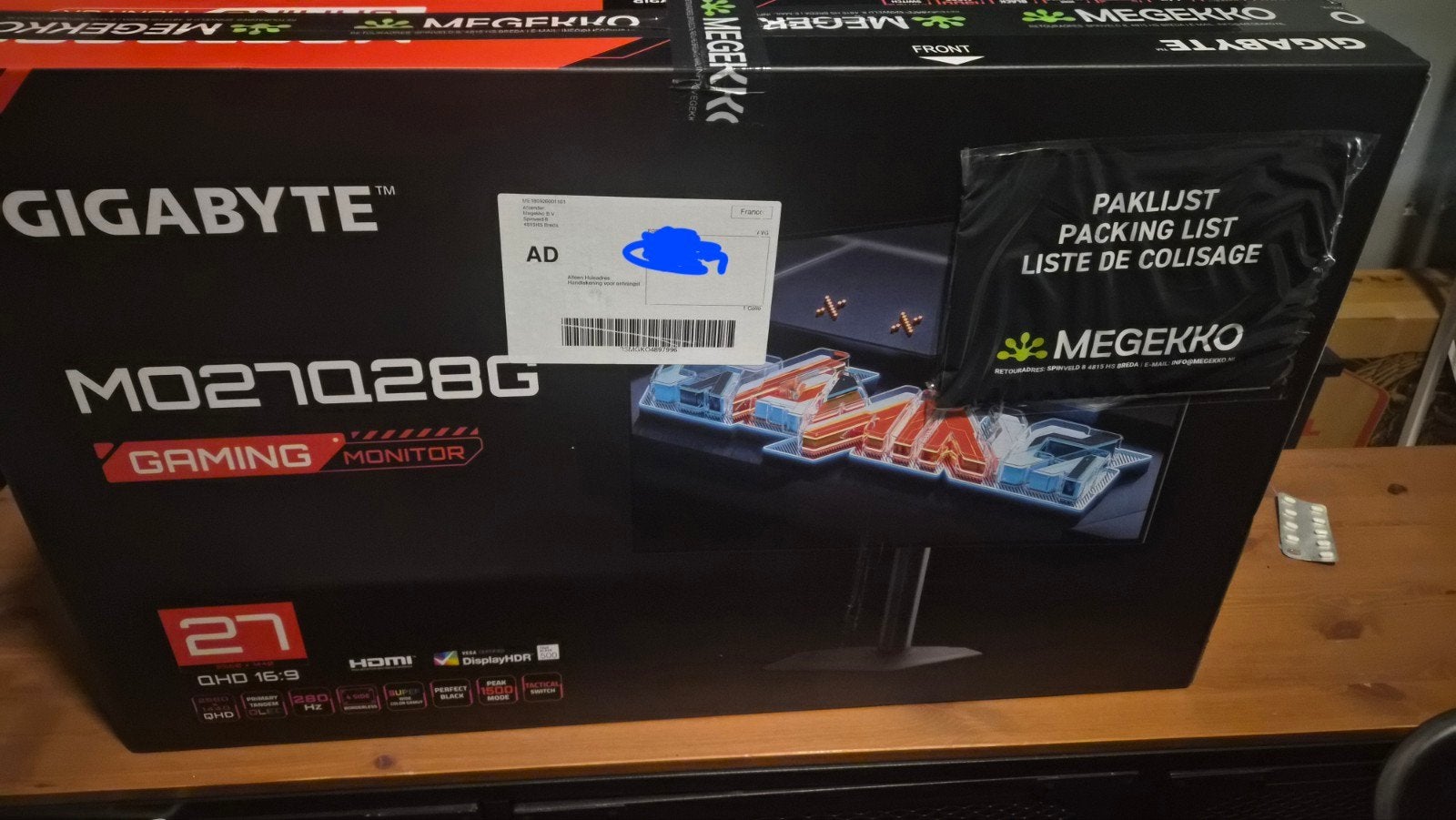 nieuwe Gigabyte OLED MO27Q28G 27inch 280hz 1440P, Ophalen, Nieuw, Minder dan 1 ms, Overige typen