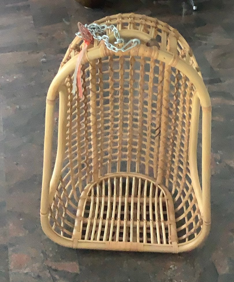 Rotan hangstoel, egg chair., Ophalen, Zo goed als nieuw, Rotan