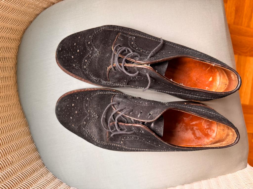 Bally suede heren schoenen maat 42 zwart, Verzenden, Zwart, Zo goed als nieuw, Veterschoenen