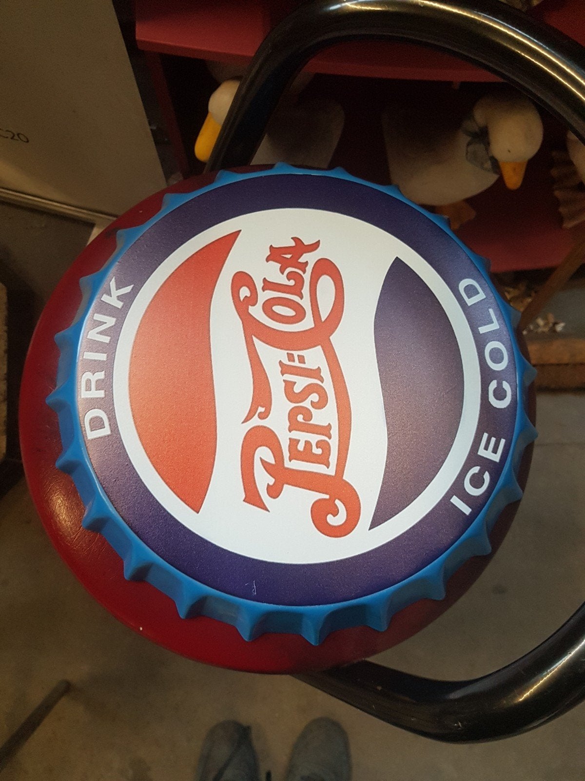 pepsi reclame dop doorsnede 30cm, Ophalen, Zo goed als nieuw, Reclamebord