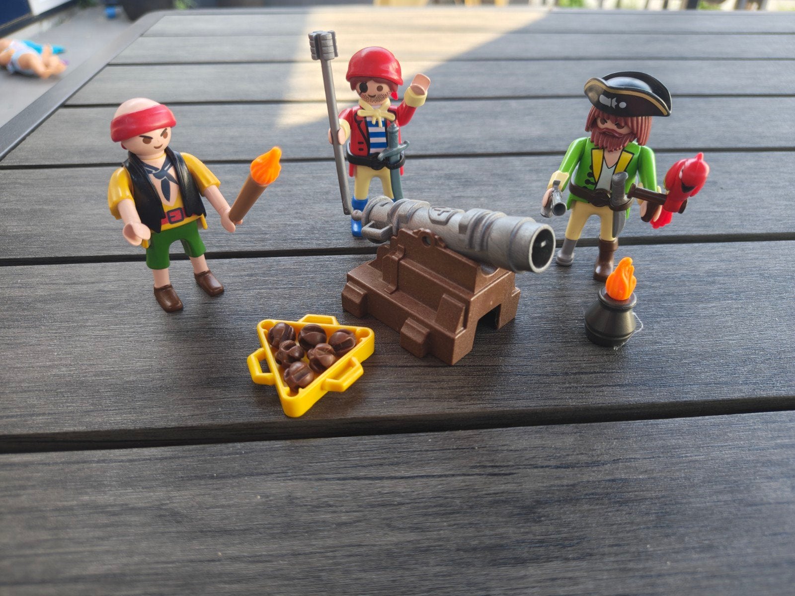 Playmobil Piraten Set met 3 Figuren en Kanon, Pirates, Gebruikt, Complete set, Ophalen of Verzenden