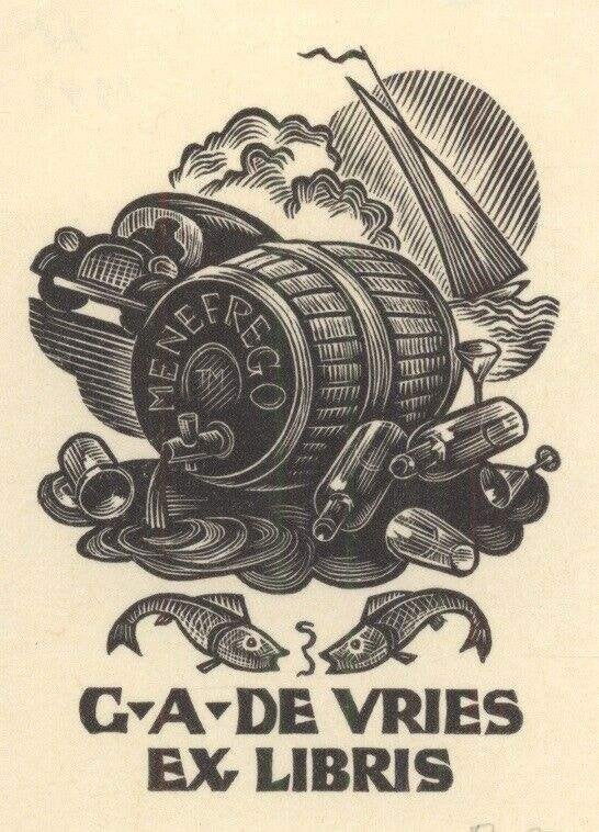 1261 Ex Libris Nederland : Thijs Mauve, 1944, Antiek en Kunst, Verzenden, Ex libris