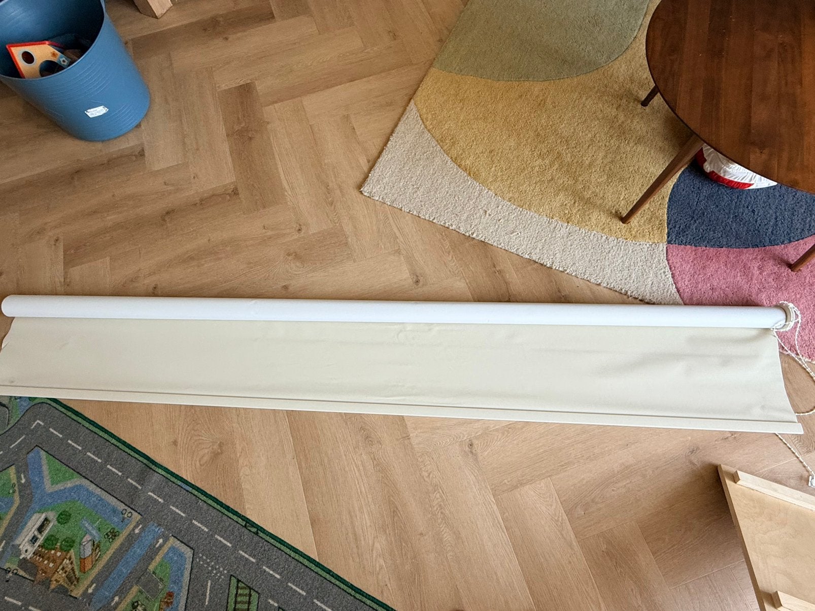 Verduisterend rolgordijn zandkleur, Ophalen, Gebruikt, Rolgordijn, Verduisterend