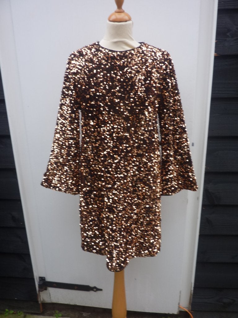 CARNAVAL, goud, jurk, glitterjurk, carnavalsjurk, Kleding | Dames, Carnavalskleding en Feestkleding, Ophalen of Verzenden, Nieuw