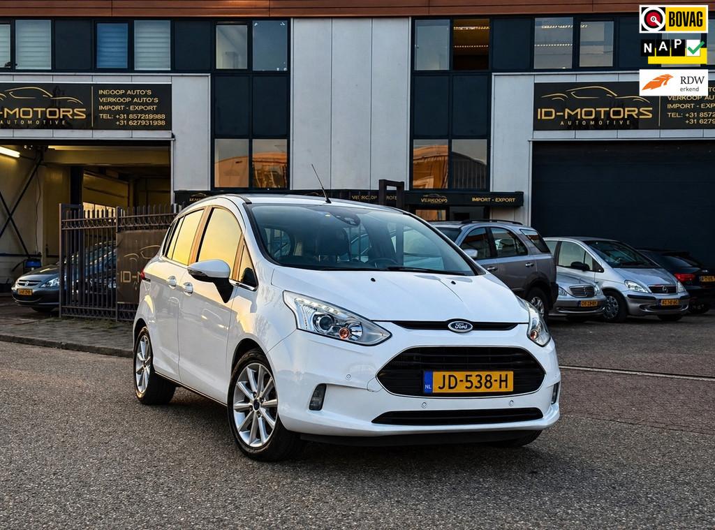 Ford B-Max Ford B-Max 2016 Titanium Luxe UITVOERING NAP CAM-, Auto's, Ford, Voorwielaandrijving, 101 pk, Leder en Stof, Wit