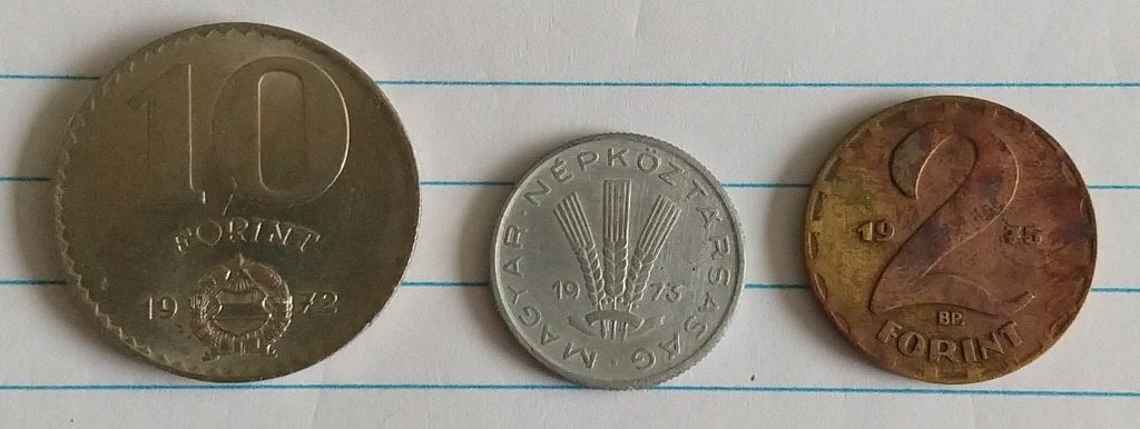 hongaarse munten uit 1972, 1973 en 1975,  volgnr 84, Ophalen of Verzenden, Overige landen, Losse munt