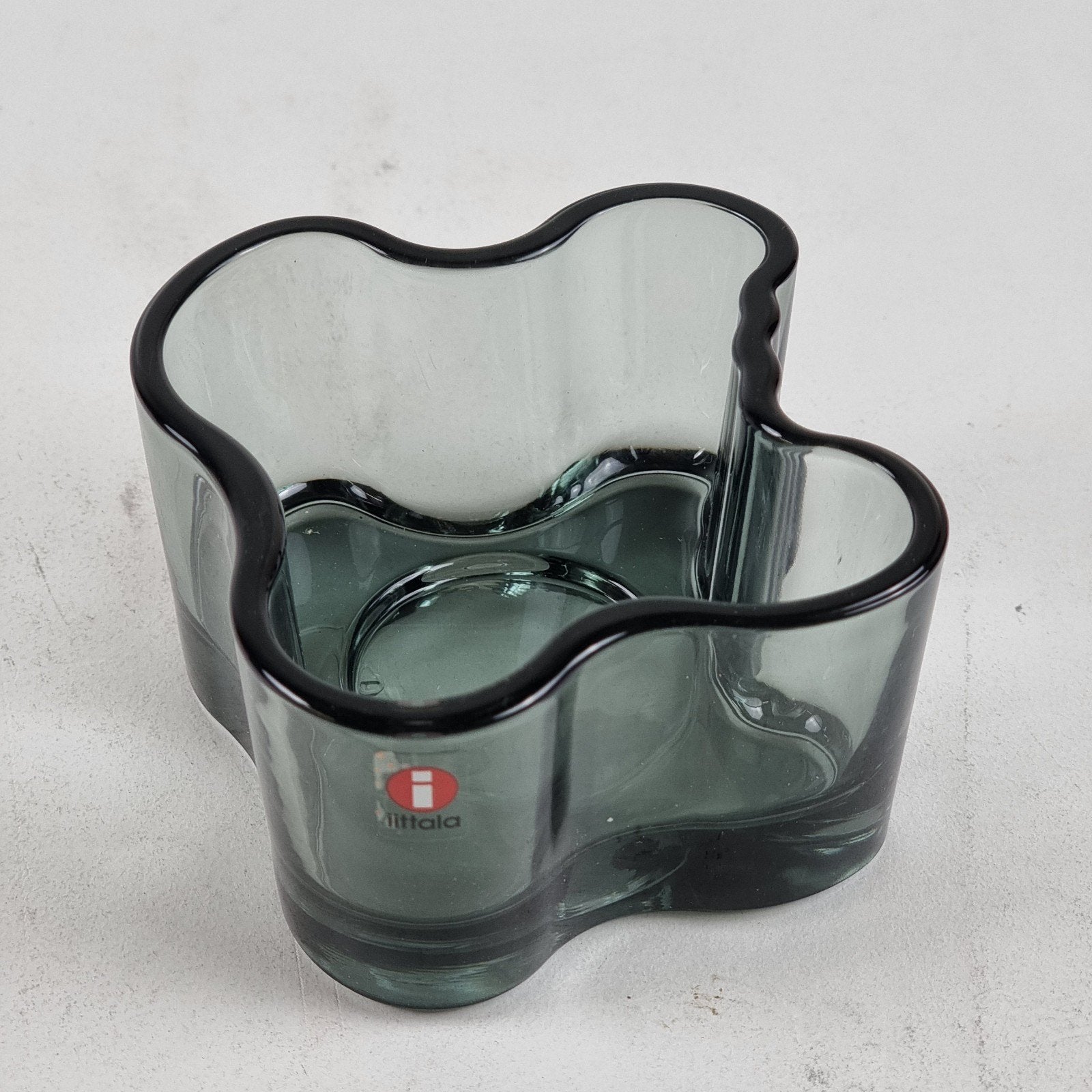 Iittala Alvar Aalto ‘Votive’ Waxinelichthouder in Grey, Ophalen, Waxinelichthouder, Nieuw, Glas