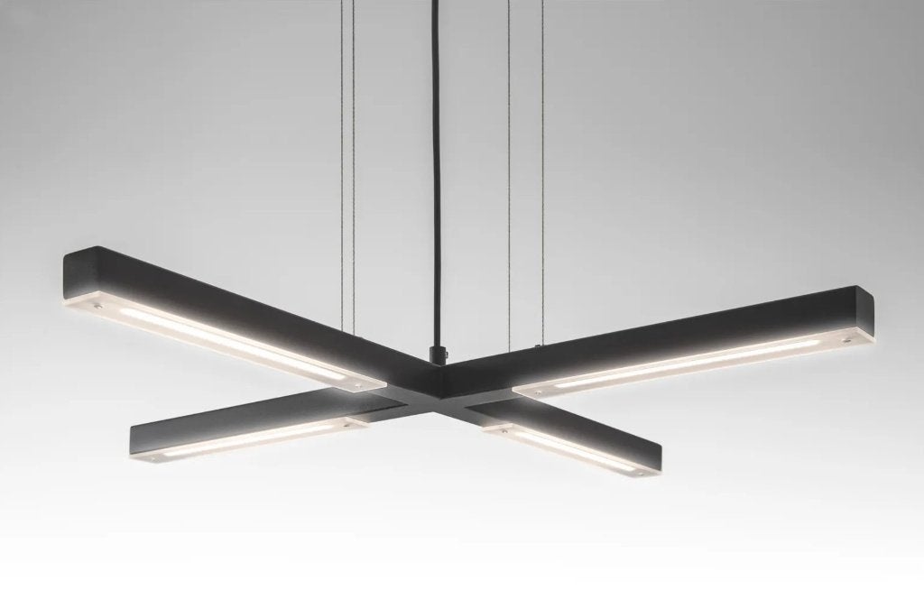 NIEUW LED hanglamp strak Ilfari Artys Cross twv € 1500,00!!, Ophalen of Verzenden, Nieuw, Maretti Flos Artemide design strak zwart Moooi