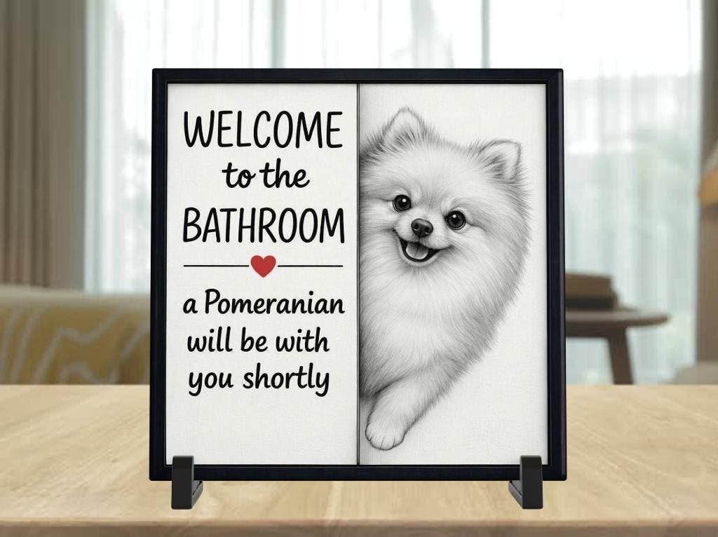 Pomeranian Tegel voor op toilet - Grappig, Verzenden, Nieuw
