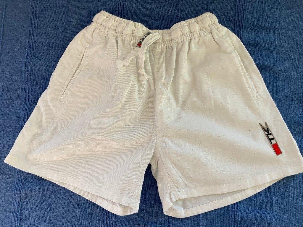 Witte katoenen (hockey)sportbroek TK maat 140, Jongen of Meisje, Sport- of Zwemkleding, Ophalen of Verzenden, Zo goed als nieuw
