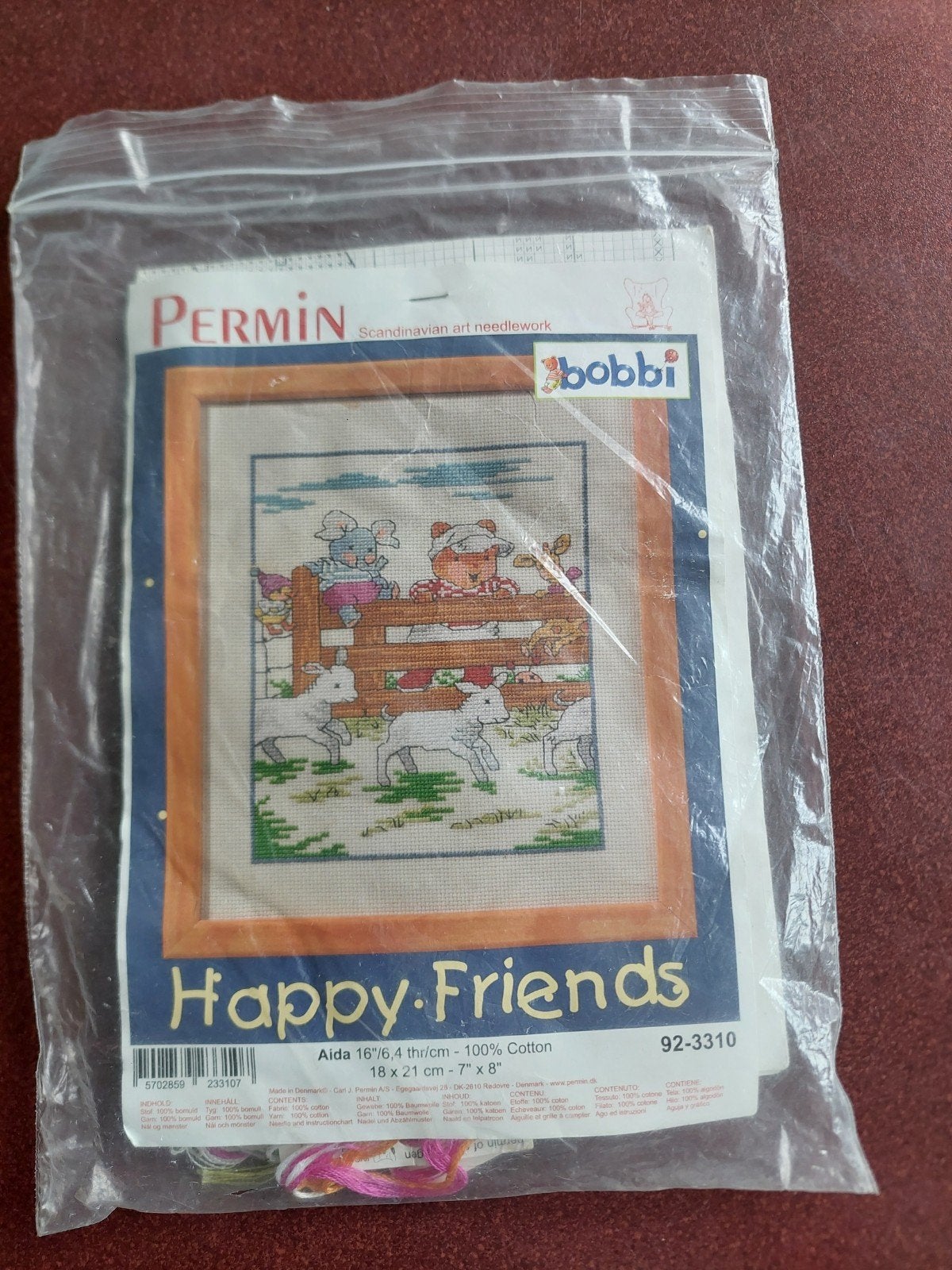 borduurpatroon Permin Happy Friends Bobbi, Ophalen of Verzenden, Handborduren, Patroon