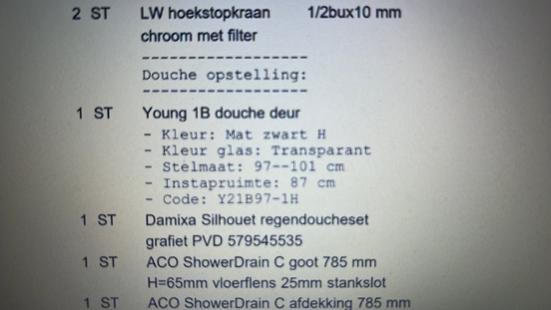 Nieuwe Novellini douchedeur mat zwart, Ophalen, 200 cm of meer, Overige typen, Nieuw