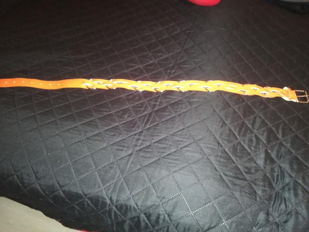 Nieuwe oranje ceintuur met zilverkleur ringen, Kleding | Dames, Riemen en Ceinturen, Overige kleuren, 100 cm of meer, Nieuw, Tailleriem