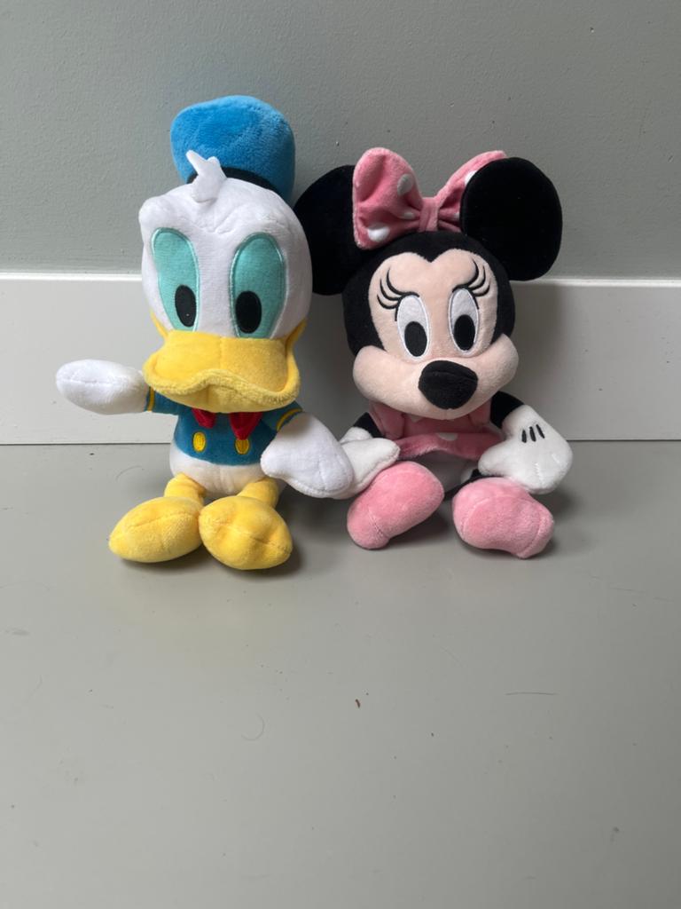 Donald Duck en Minnie Mouse knuffels - Disney, Ophalen, Disney, Overige typen, Zo goed als nieuw