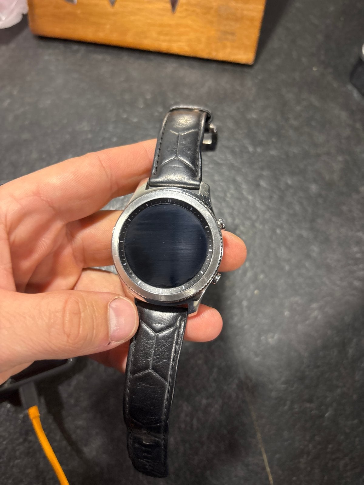 Samsung Gear S3 Classic Smartwatch met oplader, Ophalen, Gebruikt, Hartslag, Zwart